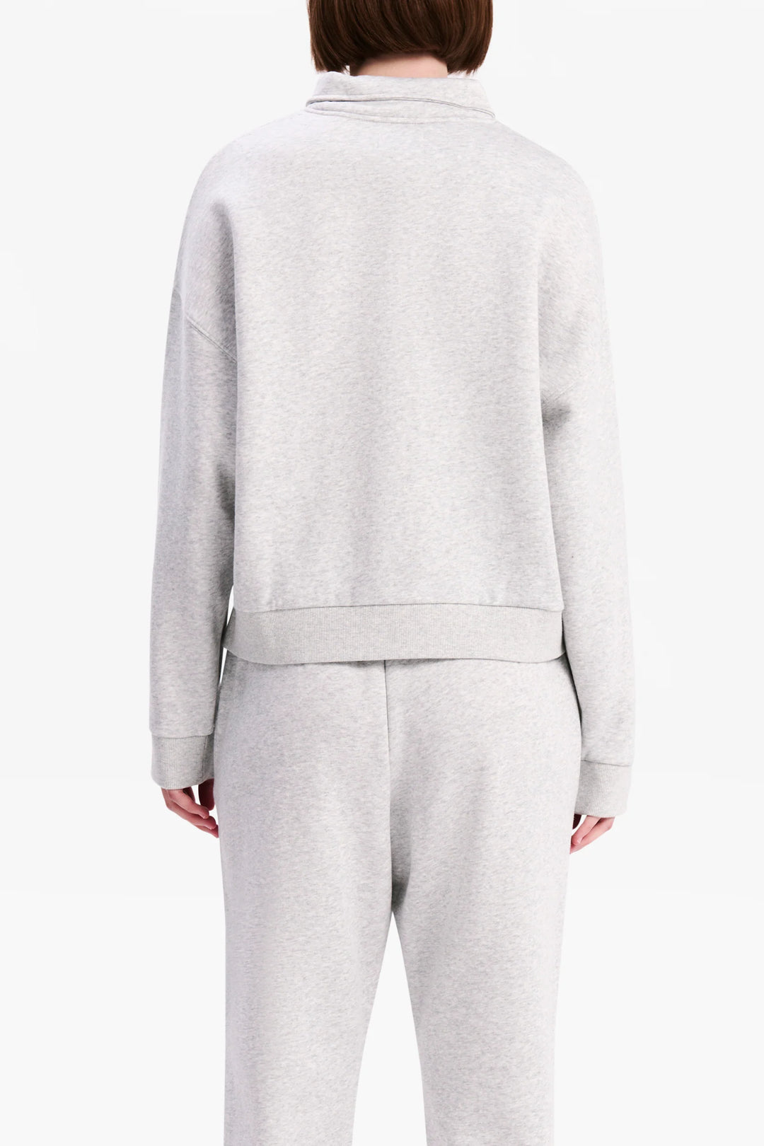 Carter Classic Front Zip Sweat - Grey Marle