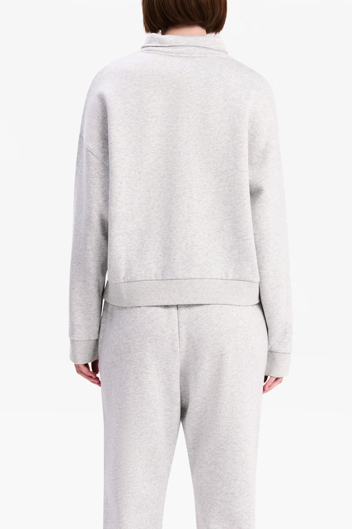 Carter Classic Front Zip Sweat - Grey Marle