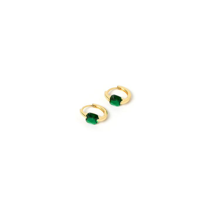 Cherrie Gold Earrings- Emerald