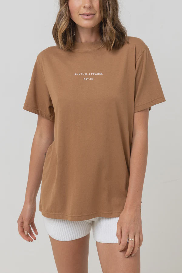 Rhythm Classic Brand Tee - Caramel
