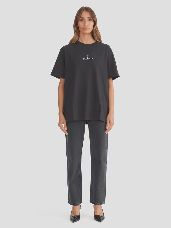 Ena Pelly Lexi Monogram Tee - Black