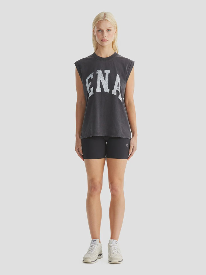 Ena Pelly Rachel Muscle Tank College- Vintage Black