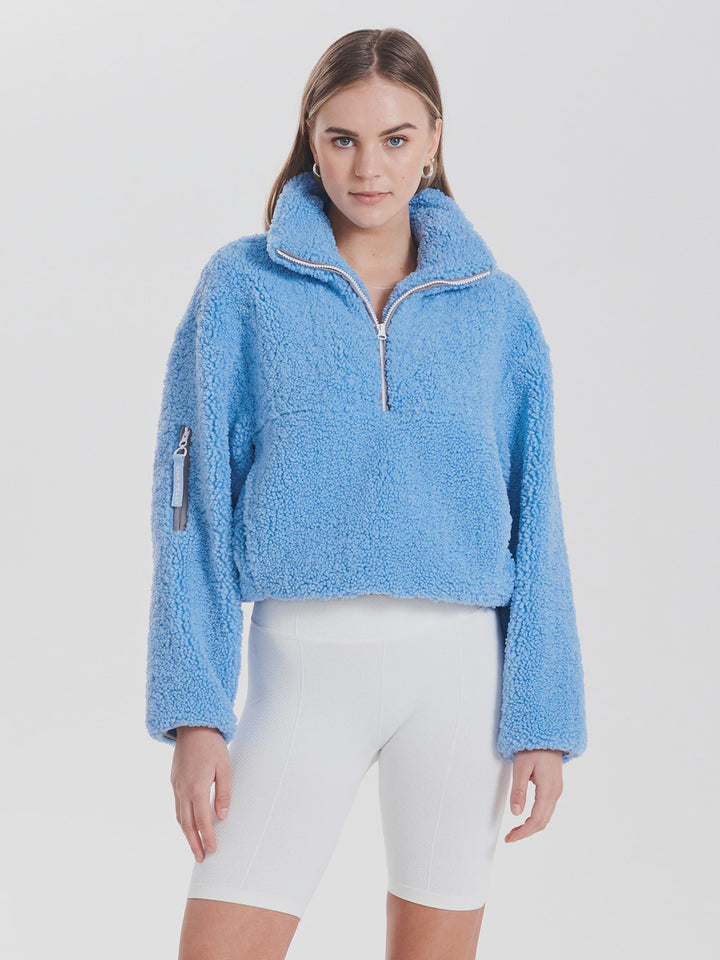 Maeve Teddy Jacket - Cornflower