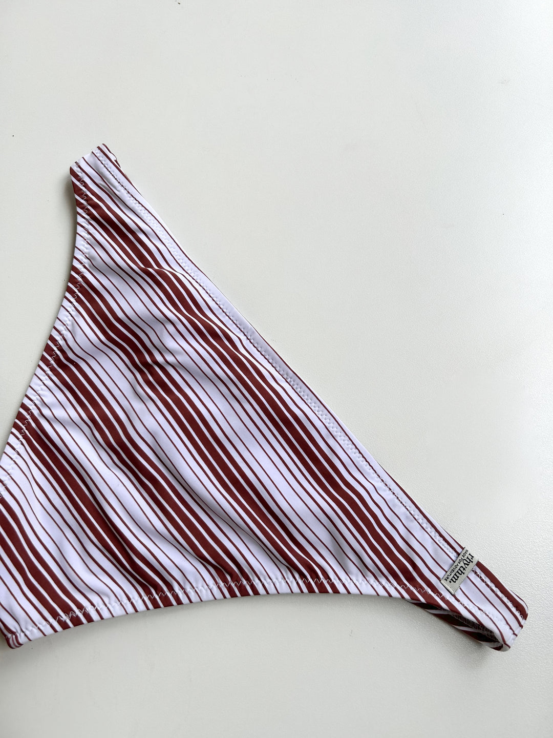 Rhythm Bather Bottom - Marrone/White Stripe
