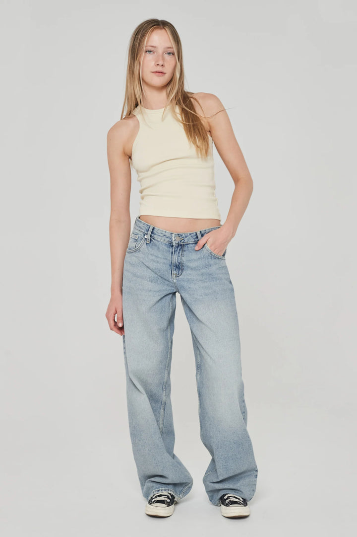 Dr Denim Hill Low Rise Jean - Drift Light Blue