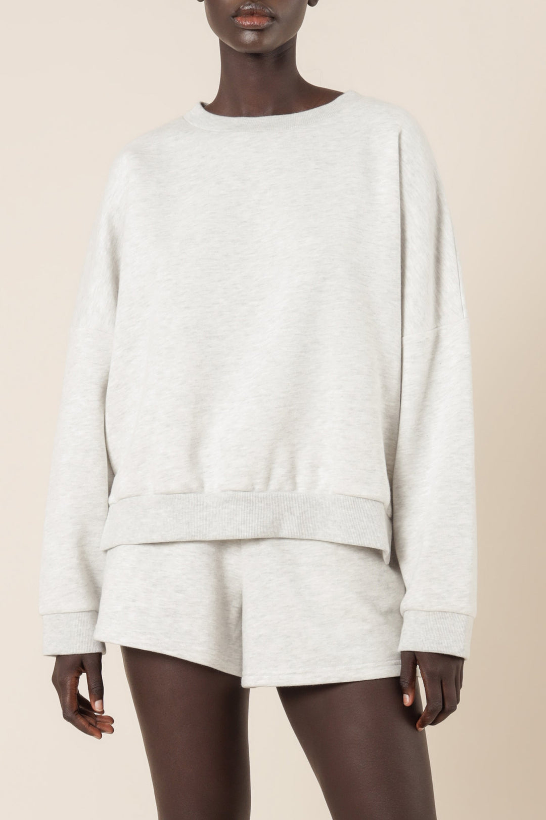 Carter Classic Oversized Sweat - Snow Marle
