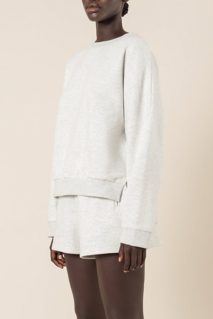 Carter Classic Oversized Sweat - Snow Marle