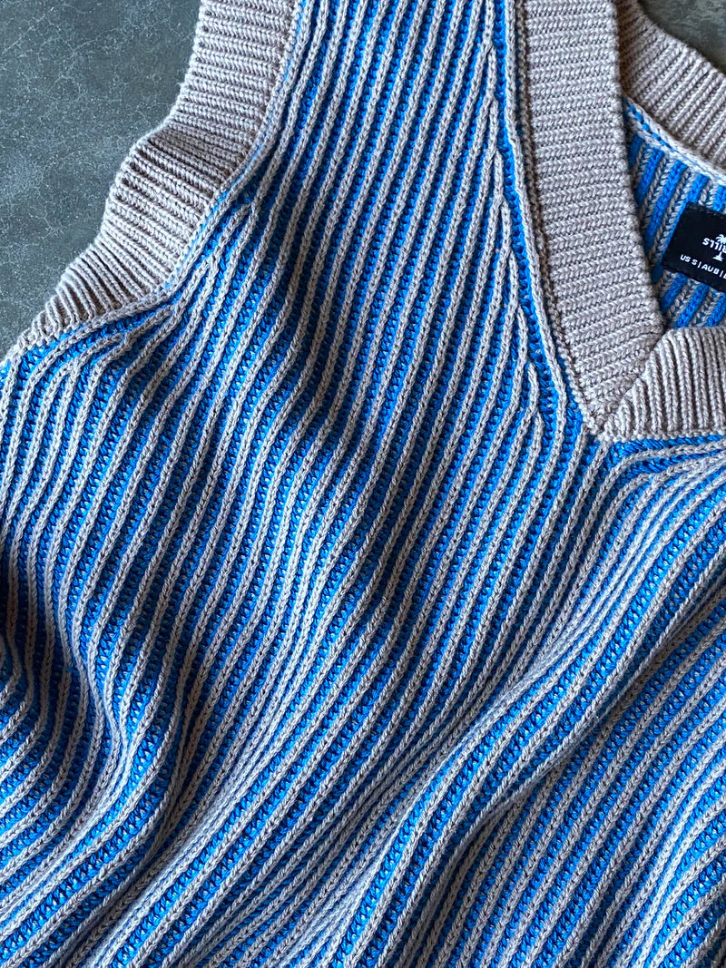 Clyde Knit Vest - Cerulean Blue