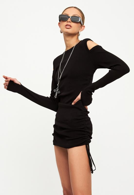 Love Locket Mini Dress - Black