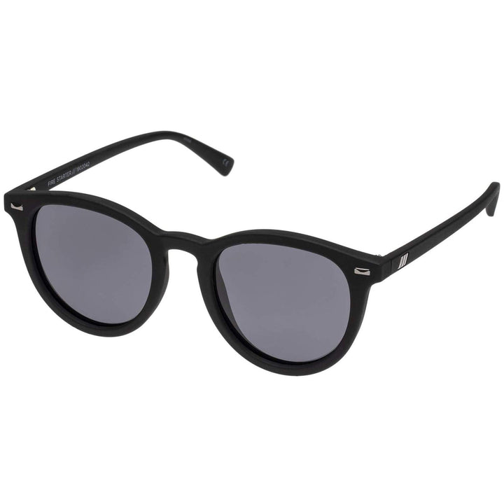 Le Specs Fire Starter Sunglasses - Black Rubber Polarised