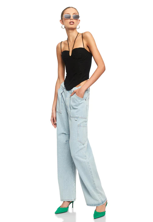 Del Gato Corset Top - Black