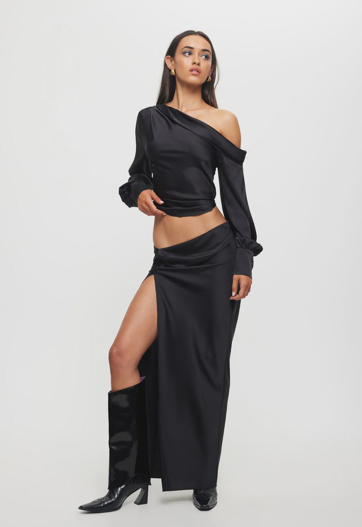 Lioness Daydream Off Shoulder Top - Onyx