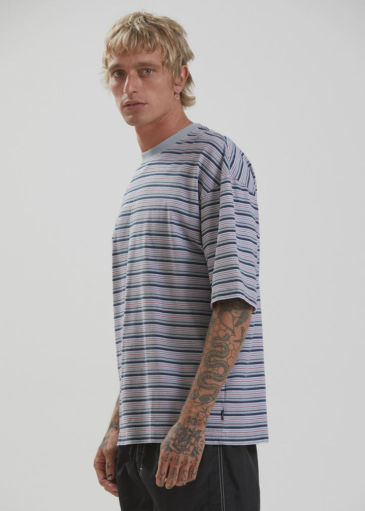 Surplus Recycled Stripe Oversized Fit Tee - Shadow