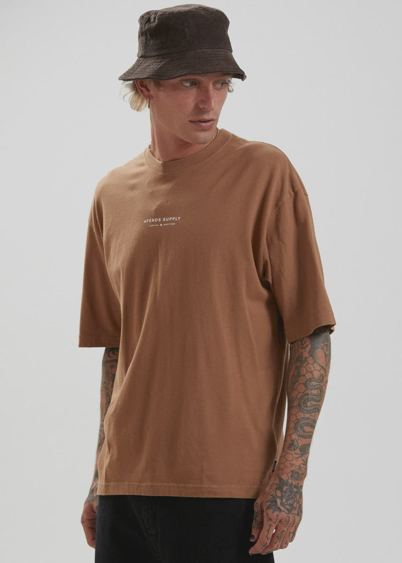 Supply Recycled Oversized Fit Tee - Camel