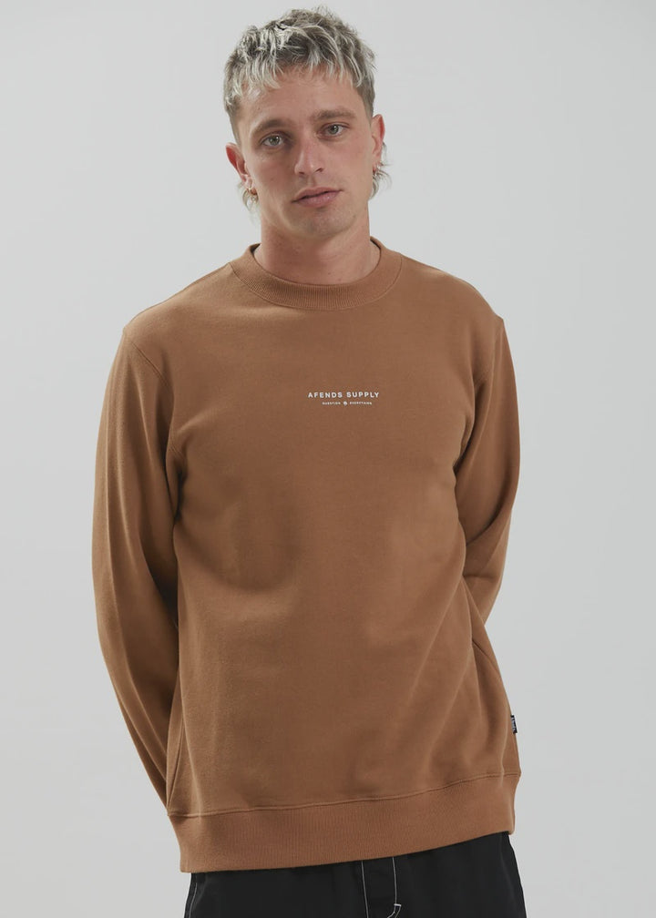 Supply Recycled Crew Neck Jumper - Caramel