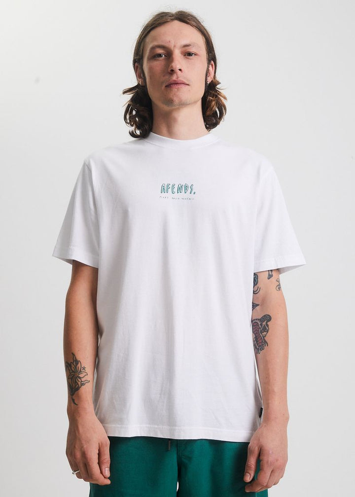 Plant Based Happiness Unisex Recycled Tee- White