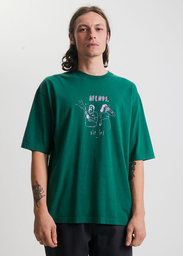 RIP in Unisex Recycled Oversized Tee- Forest