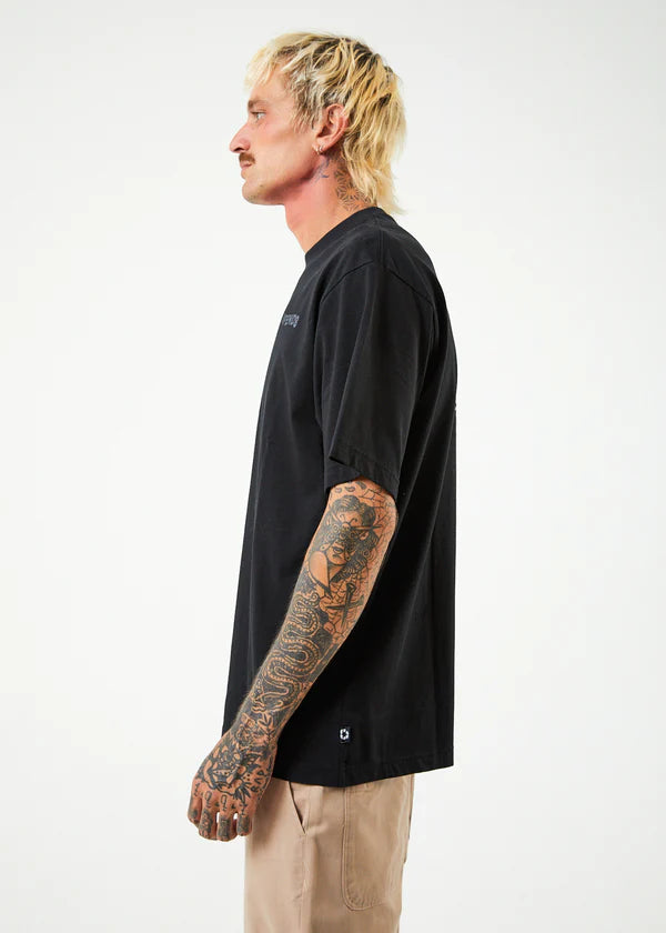 Vortex Recycled Retro Fit Tee- Black