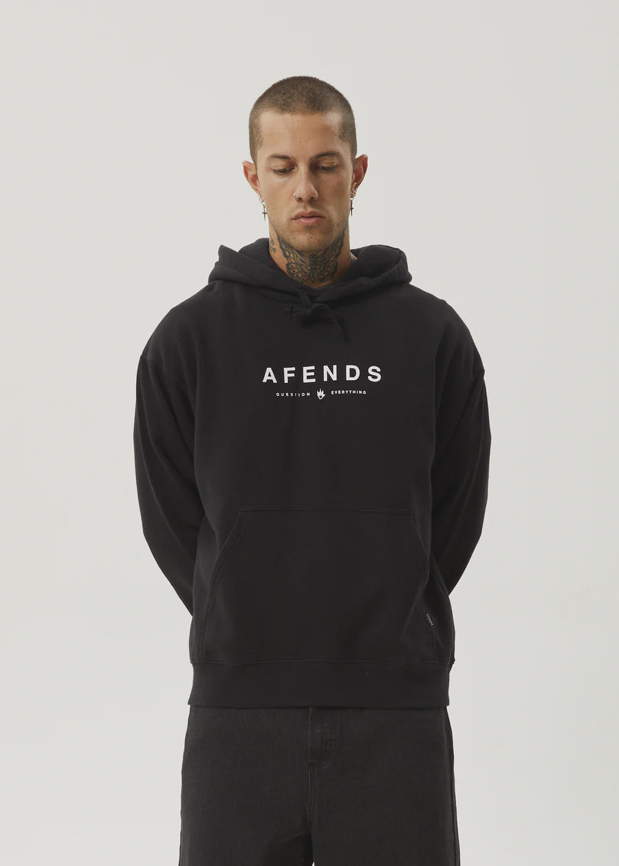 Afends Thrown Out Recycled Pull Own Hood - Black