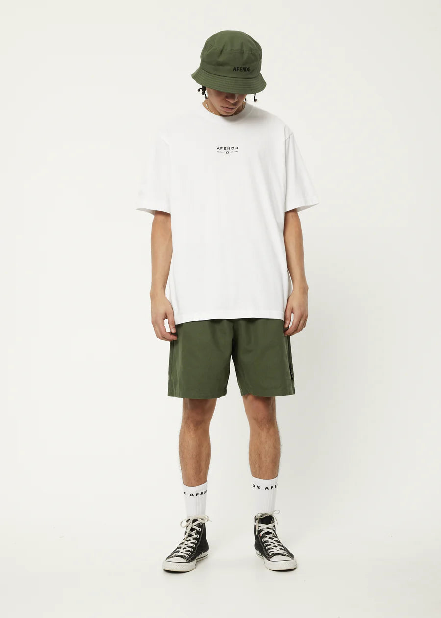 Calico Recycled Retro Fit Tee - White