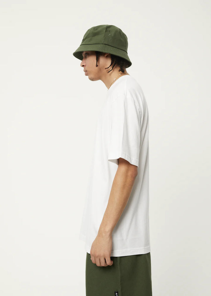 Calico Recycled Retro Fit Tee - White