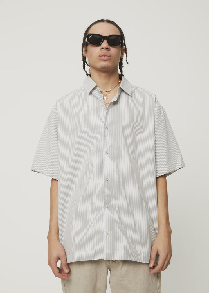Locked Up Recycled led Short Sleeve Shirt - Smoke