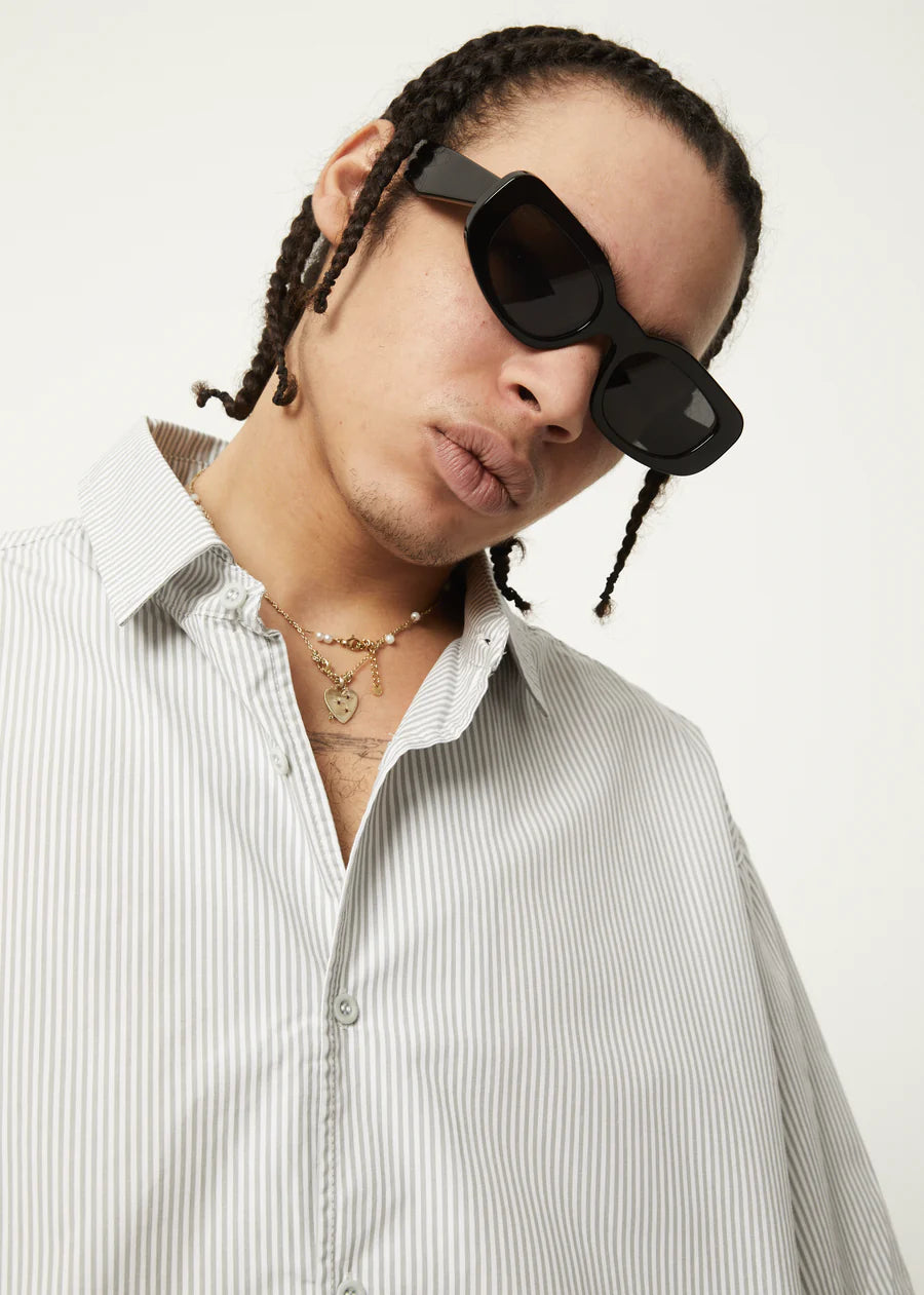 Locked Up Recycled led Short Sleeve Shirt - Smoke