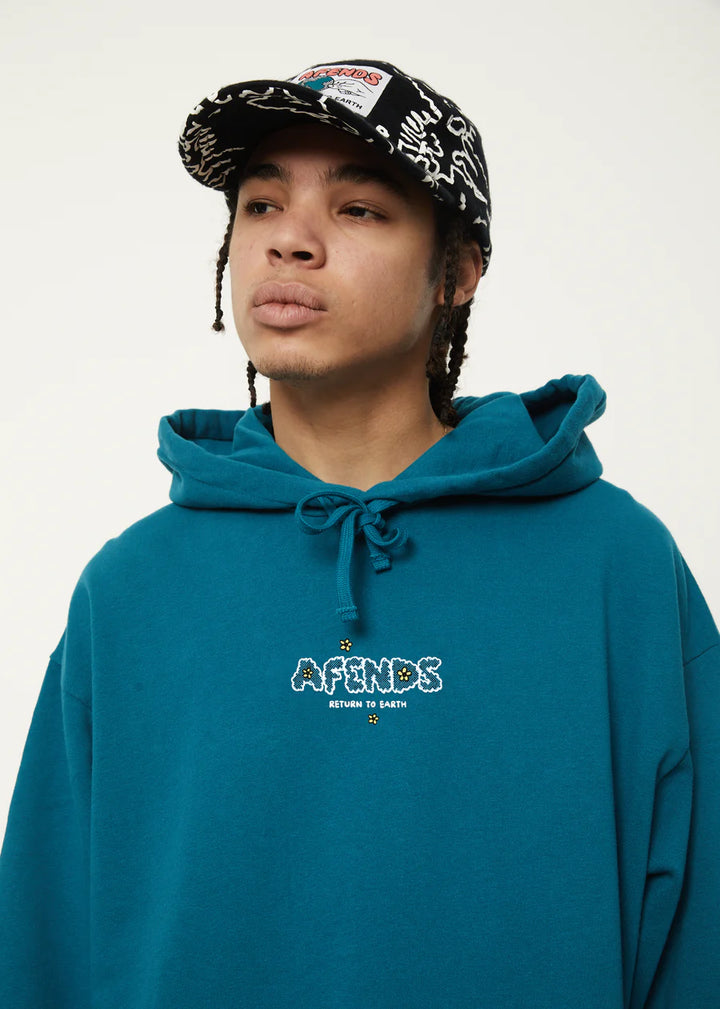 Earthling Recycled Pull On Hood - Azure