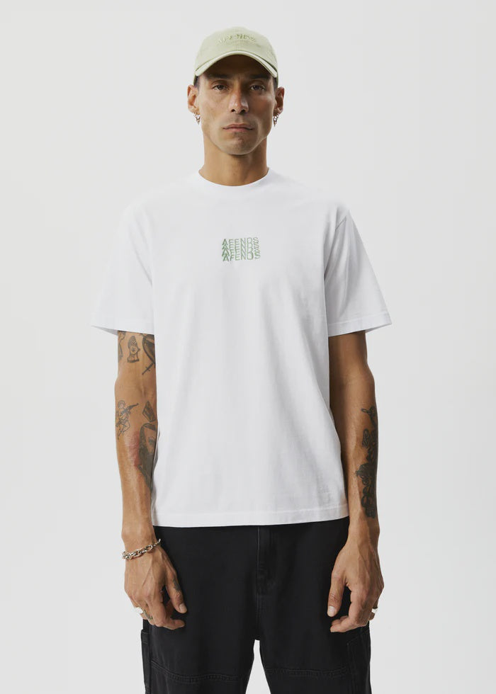 Afends Limits Graphic Retro T-Shirt- White