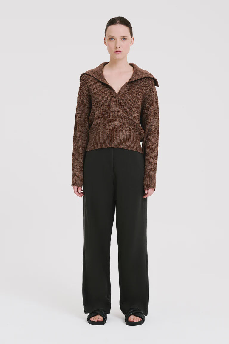 Nala Rugby Knit - Cola – Birdie Blue
