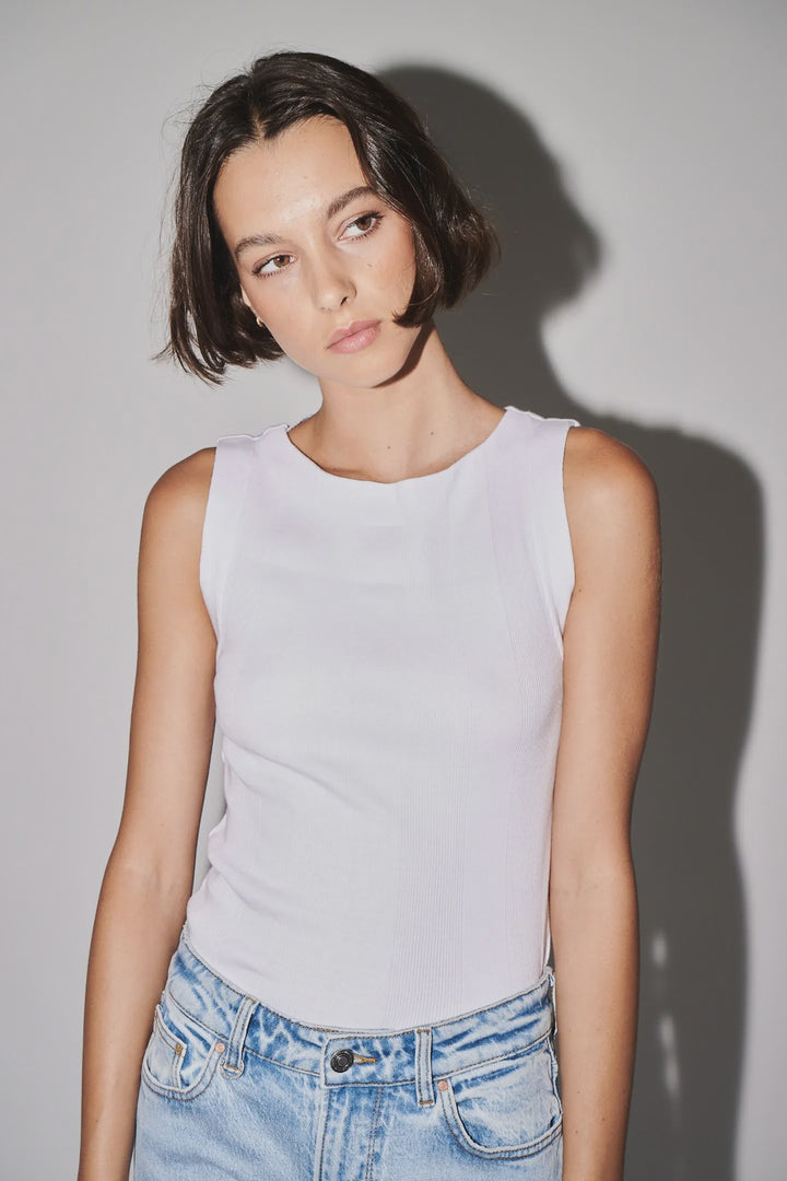 Neuw Denim Frenchie 90s Top - White