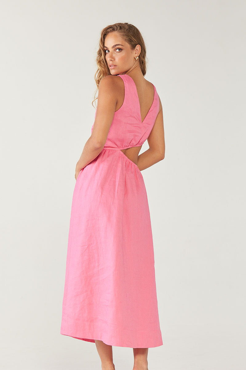 Mode Midi Dress - Pop Pink