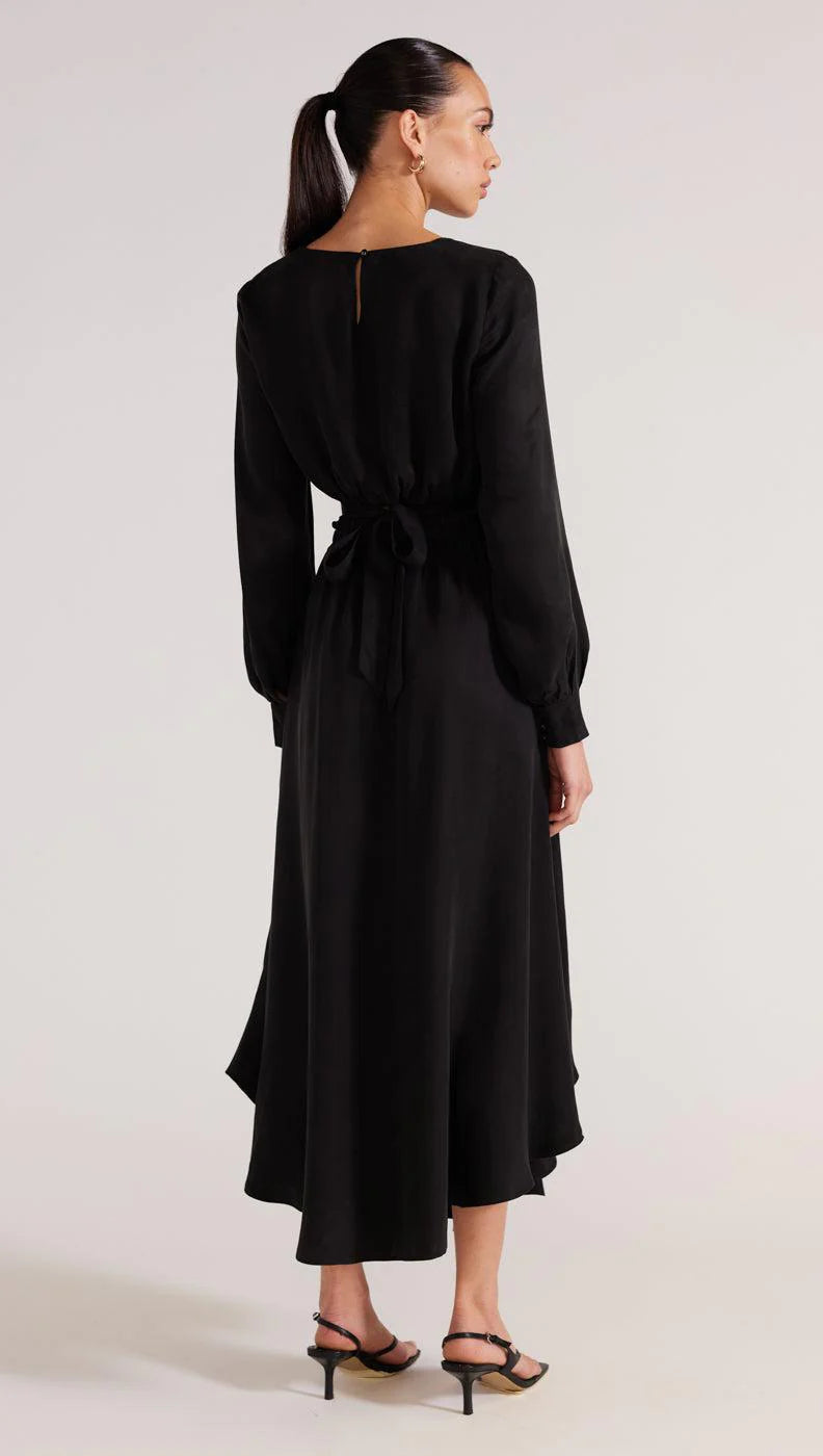 Monique Cupro Midi Skirt - Black