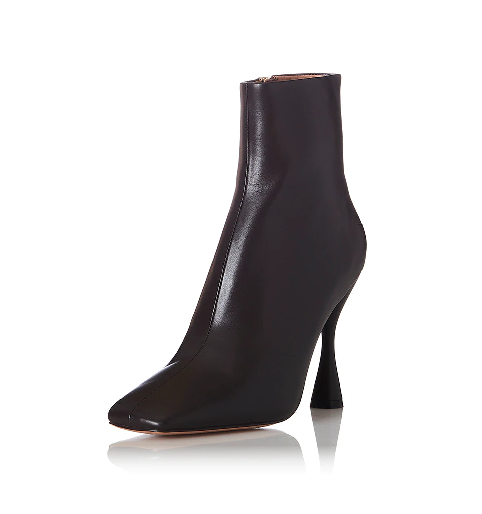 Meya Heeled Boot - Black Leather