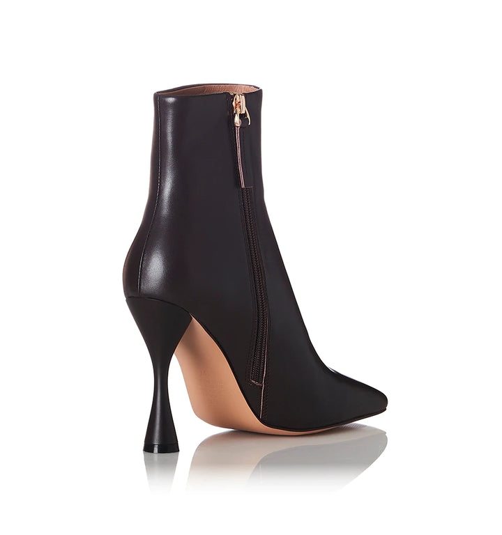 Meya Heeled Boot - Black Leather