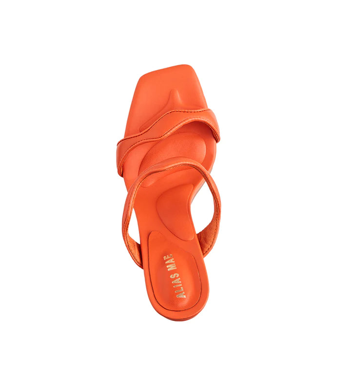 Mindy Heel - Orange Leather