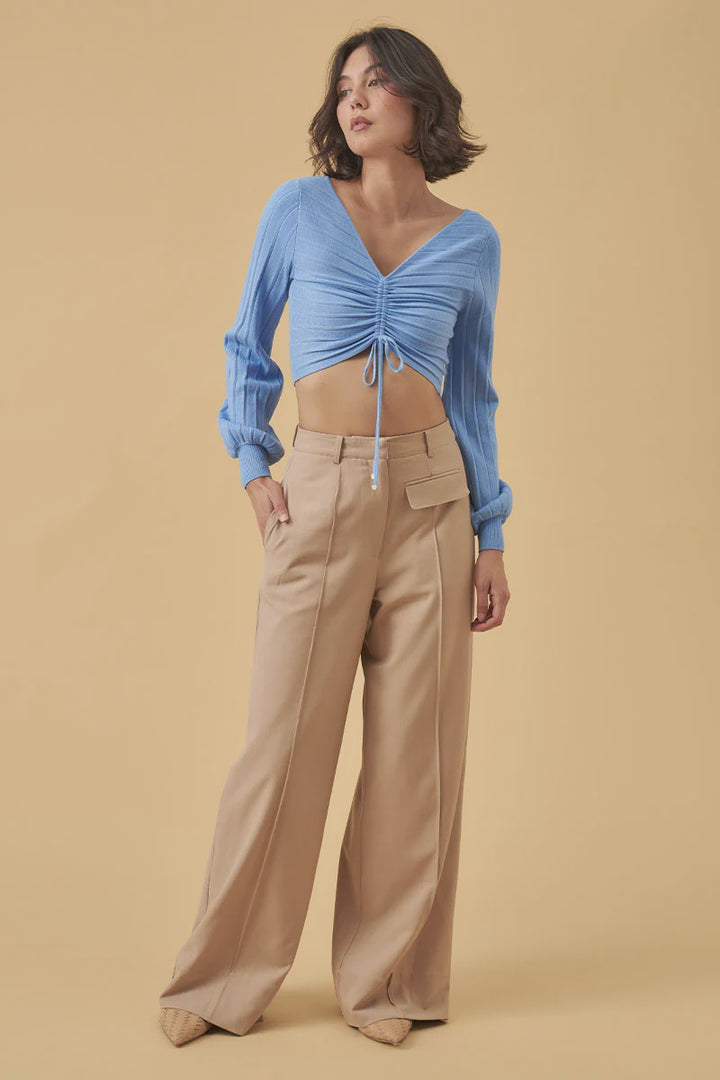 MØN RENN - Sense Knit Top - Tranquil Blue