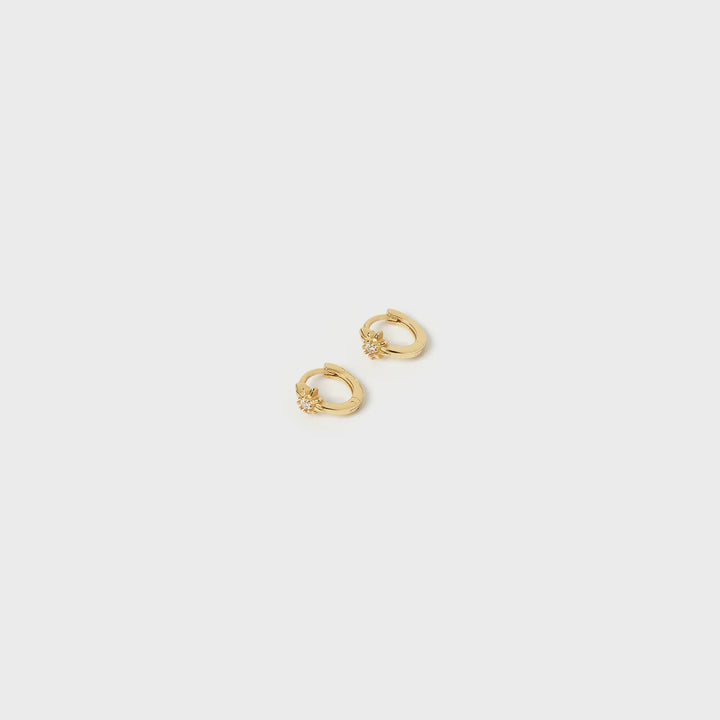 Arms Of Eve Nova Gold Huggie Earrings