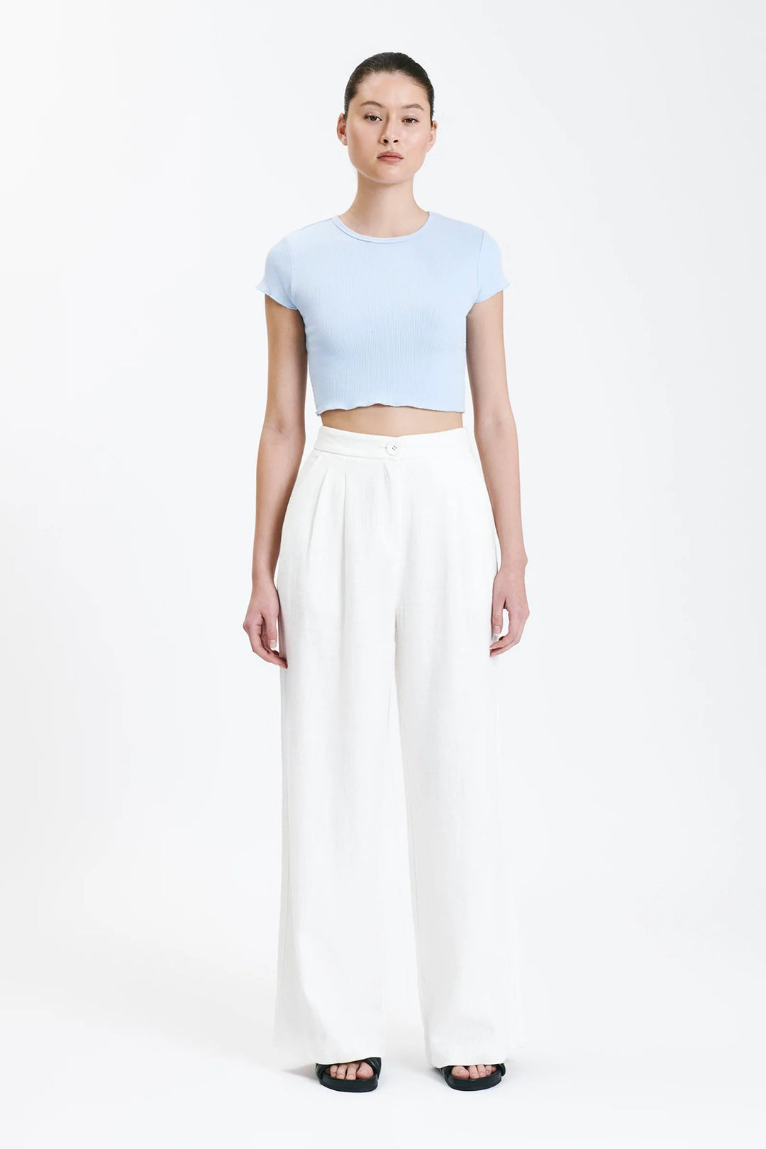 Cameron Waffle Tee- Sky