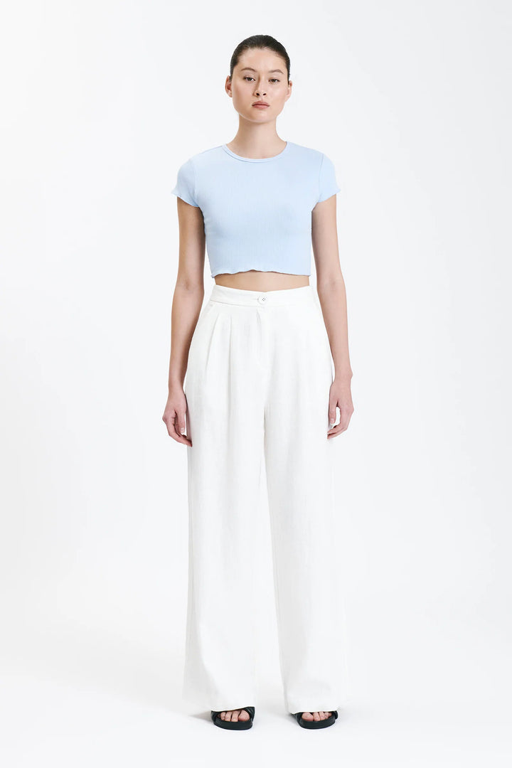 Cameron Waffle Tee- Sky