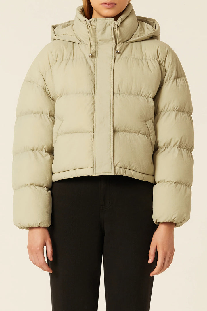 Atlanta Hooded Puffer - Artichoke