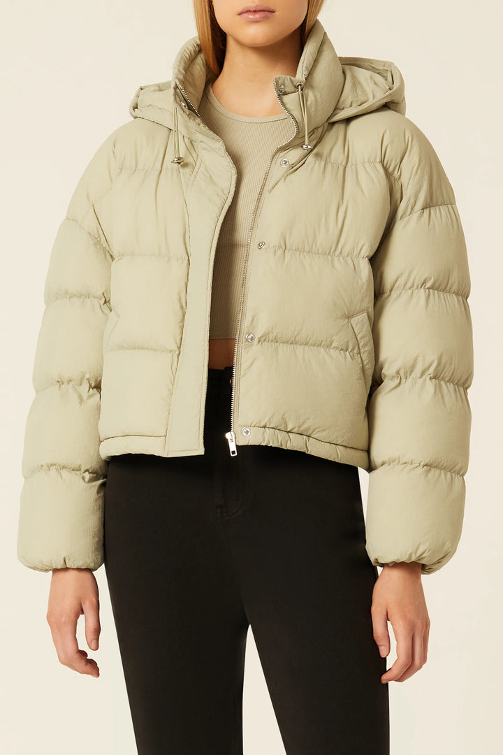 Atlanta Hooded Puffer - Artichoke