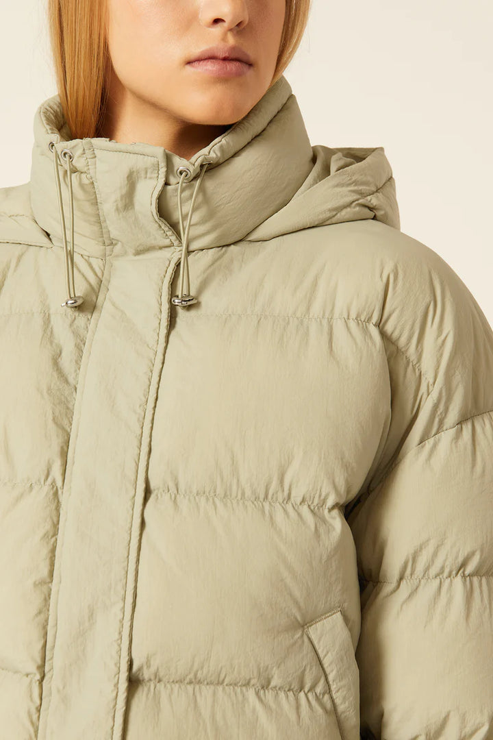 Atlanta Hooded Puffer - Artichoke