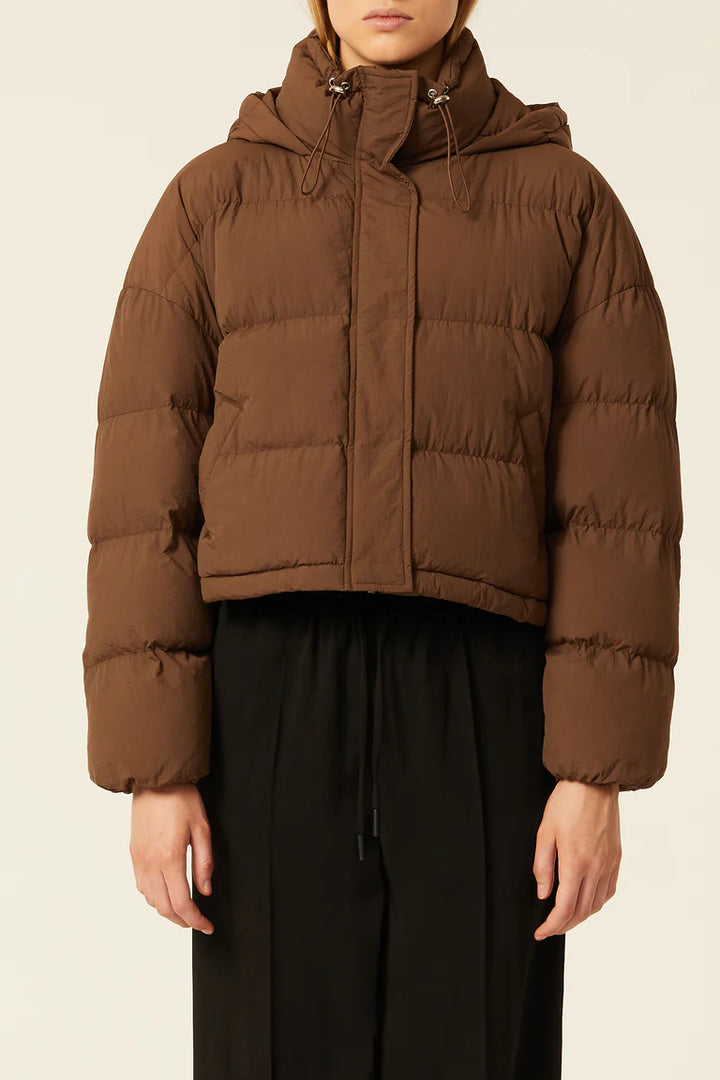 Atlanta Hooded Puffer- Espresso