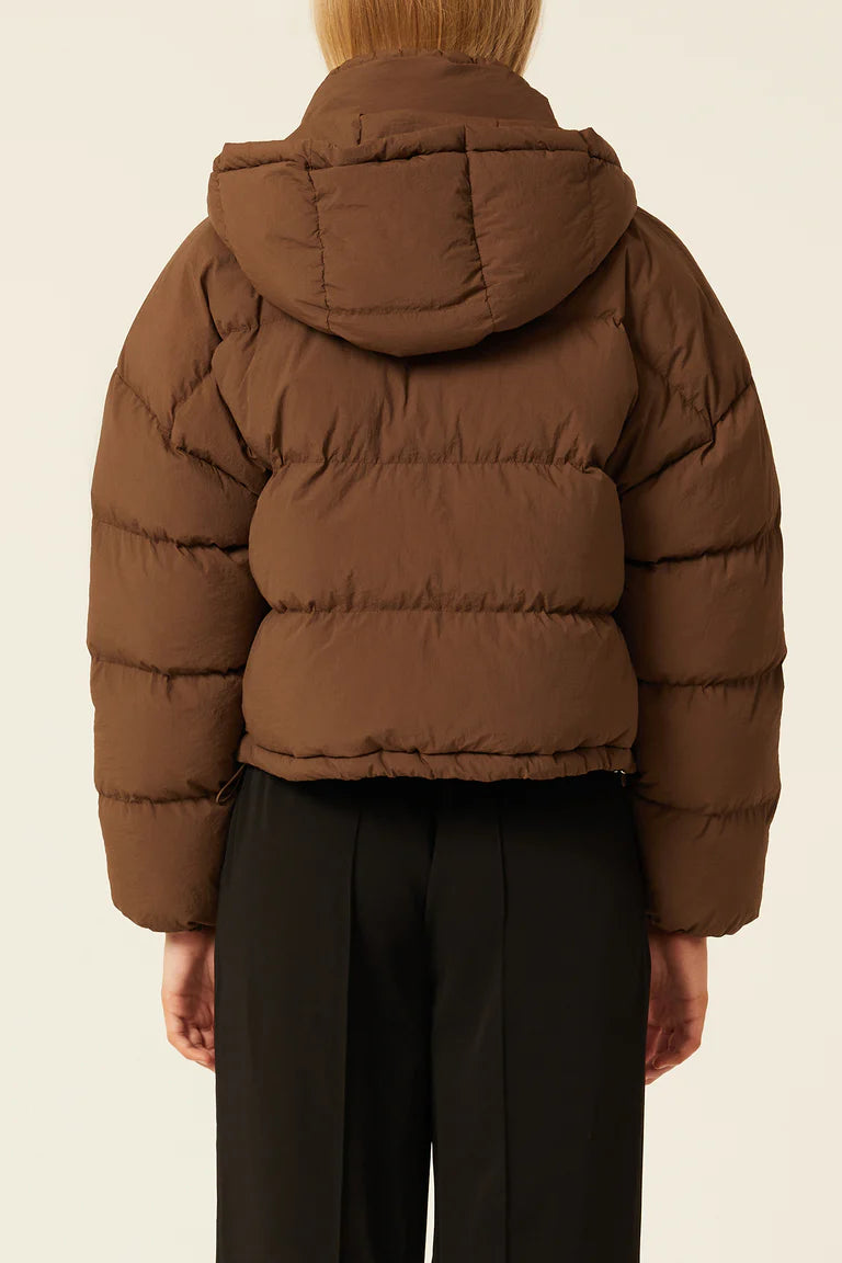 Atlanta Hooded Puffer- Espresso