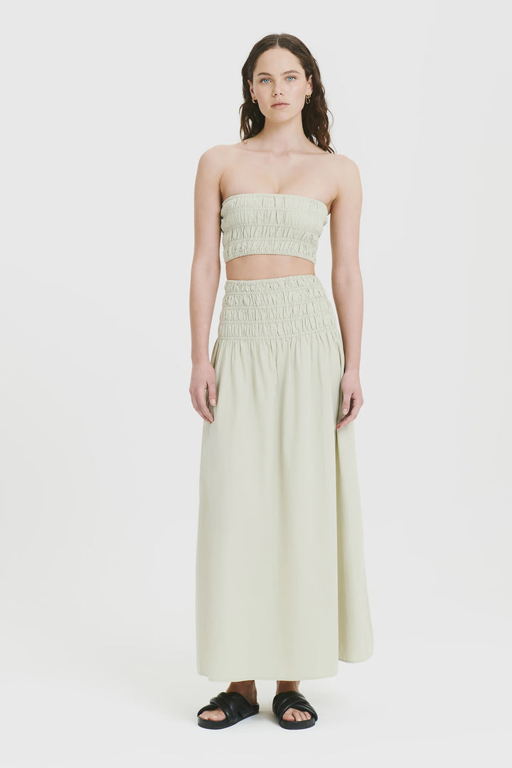 Oasis Poplin Maxi Skirt - Eucalyptus