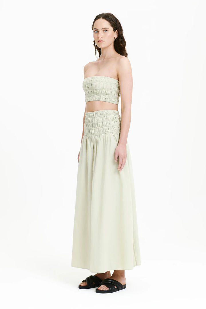 Oasis Poplin Maxi Skirt - Eucalyptus