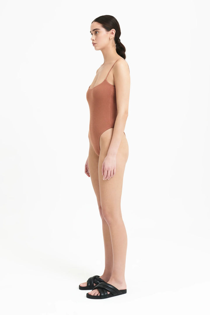 Ixia Rib Bodysuit - Terracotta