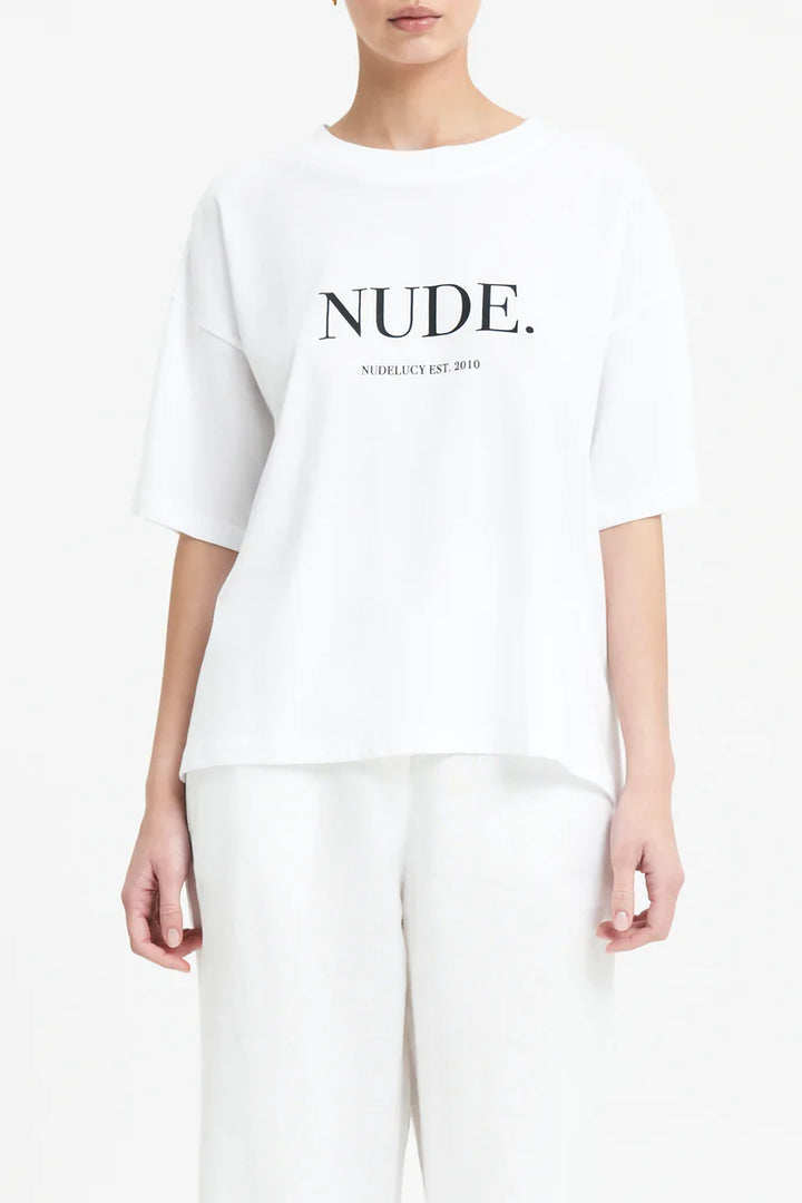Nude Washed Tee - White