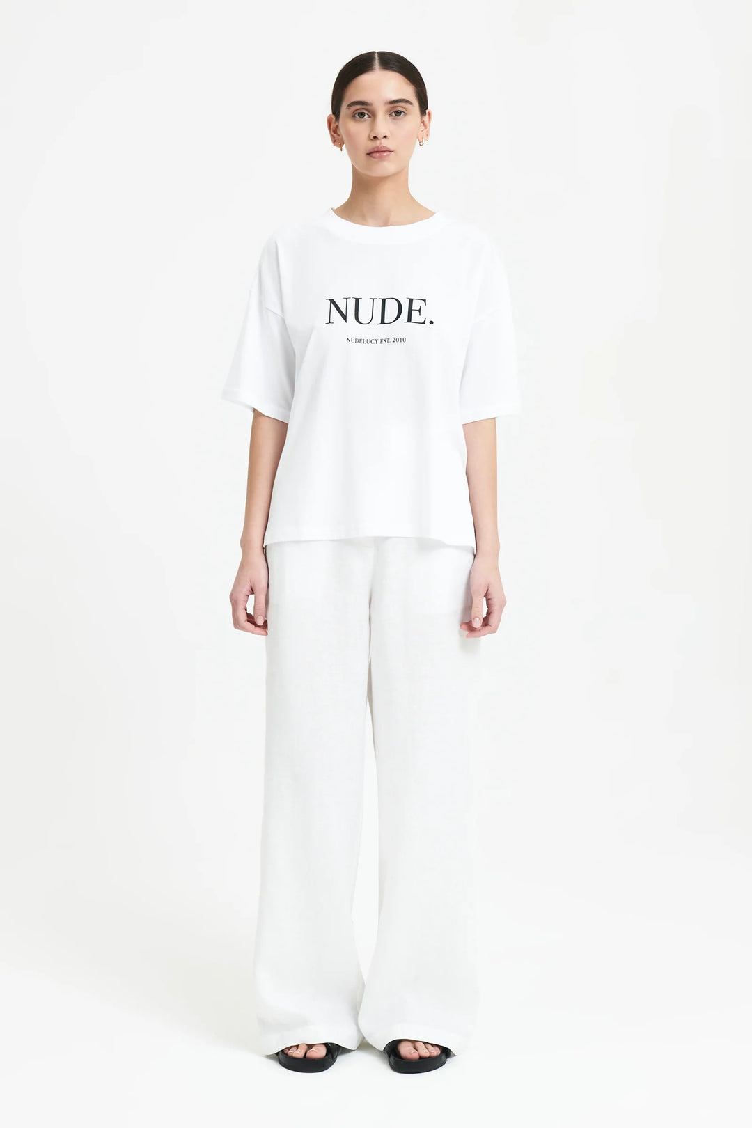 Nude Washed Tee - White